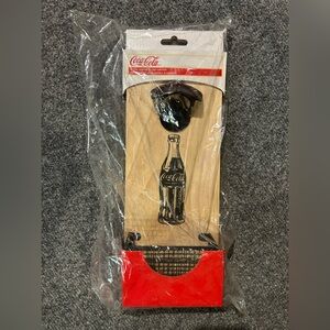 Coca-Cola Wall Mounted Bottle Opener/cap catcher NWT!